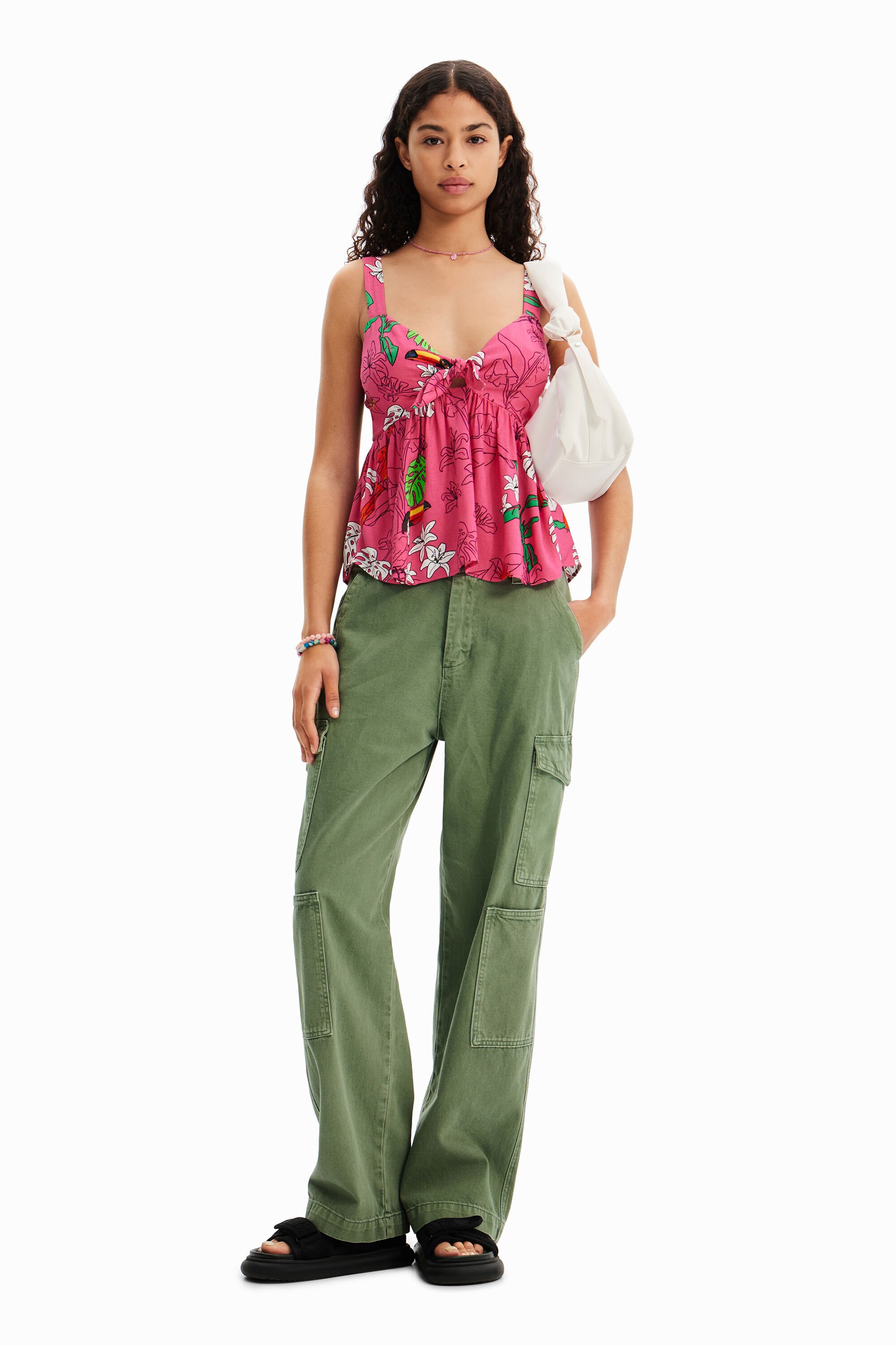 Haut bretelles tropical