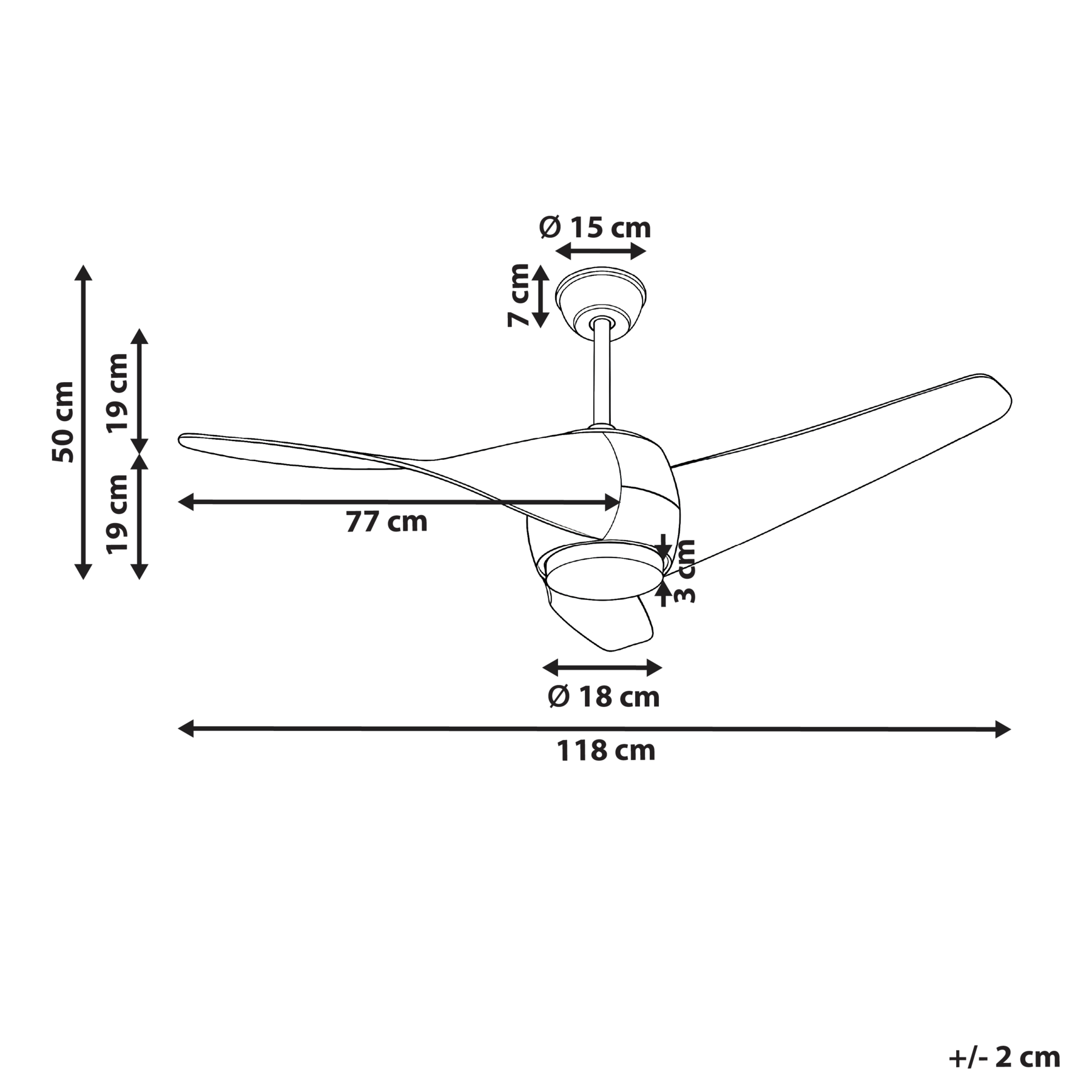 Beliani - PARIA - Ventilator - Bruin - IJzer