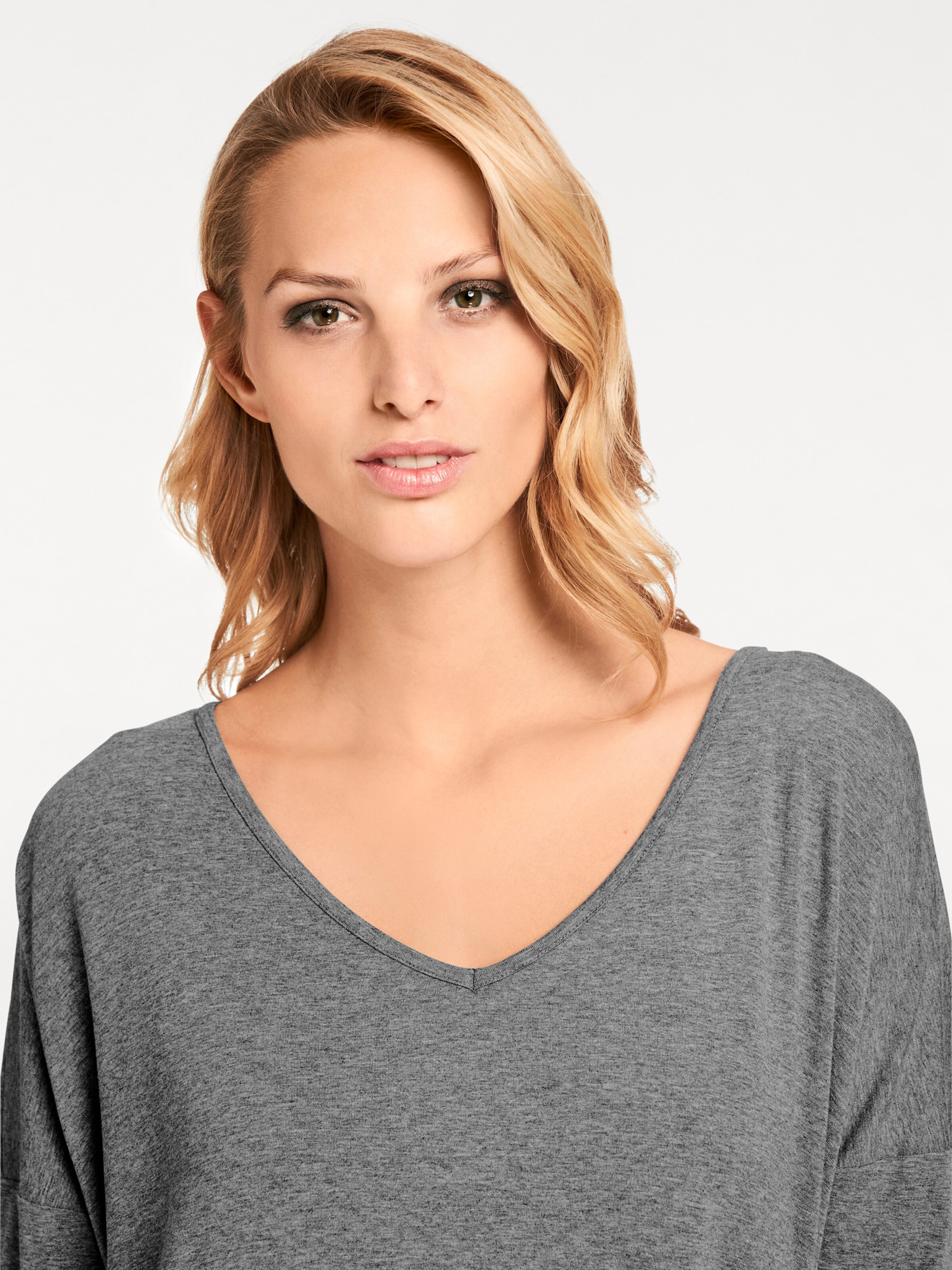 heine Oversized Shirt in grau-melange