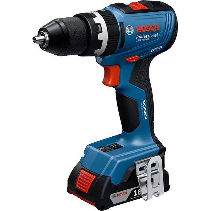 Perceuse-visseuse à percussion sans fil Bosch Professional GSB 18V-65 + 2 batteries + Chargeur