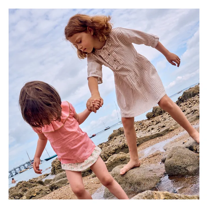 Lililotte Robe Lise Rayée | Ecru