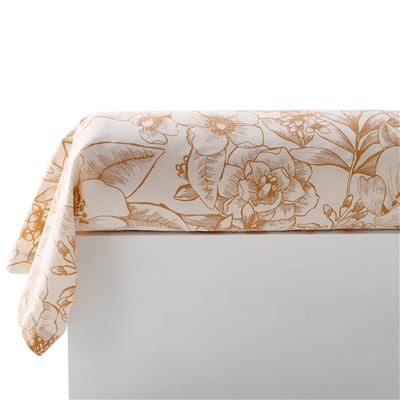 Linge de lit motif cercles à fleurs variées - BECQUET CRÉATION