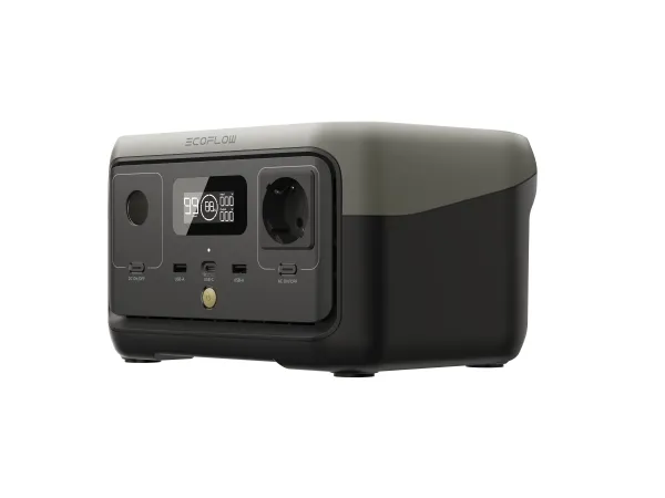 EcoFlow RIVER 2 - Transportabel strømstation - AC 220-240 / DC 11-30 / 5/9/12/15/20/24 V - litiumjernfosfat - 256 Wh - Wi-Fi, Bluetooth - output-stikforbindelser: 5 - Europa