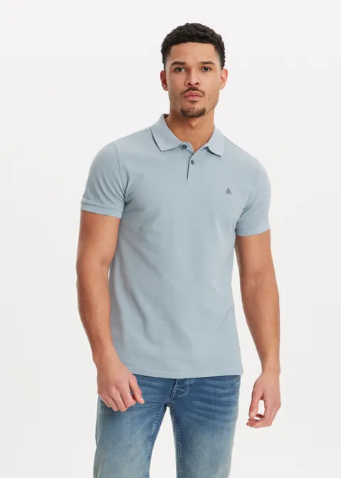 Polo met logo print blauw (BLW.L)