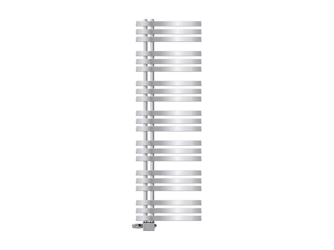 Radiateur sèche-serviette chrome avec garniture raccordement universel 50x160 cm
