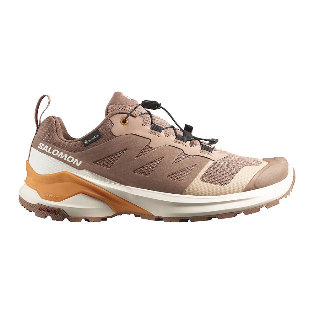 Salomon X-ADVENTURE GTX - Chaussures trail Femme mocha mousse/vanilla ice/turmeric