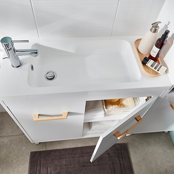 Plan vasque résine GoodHome Makonda 80 cm