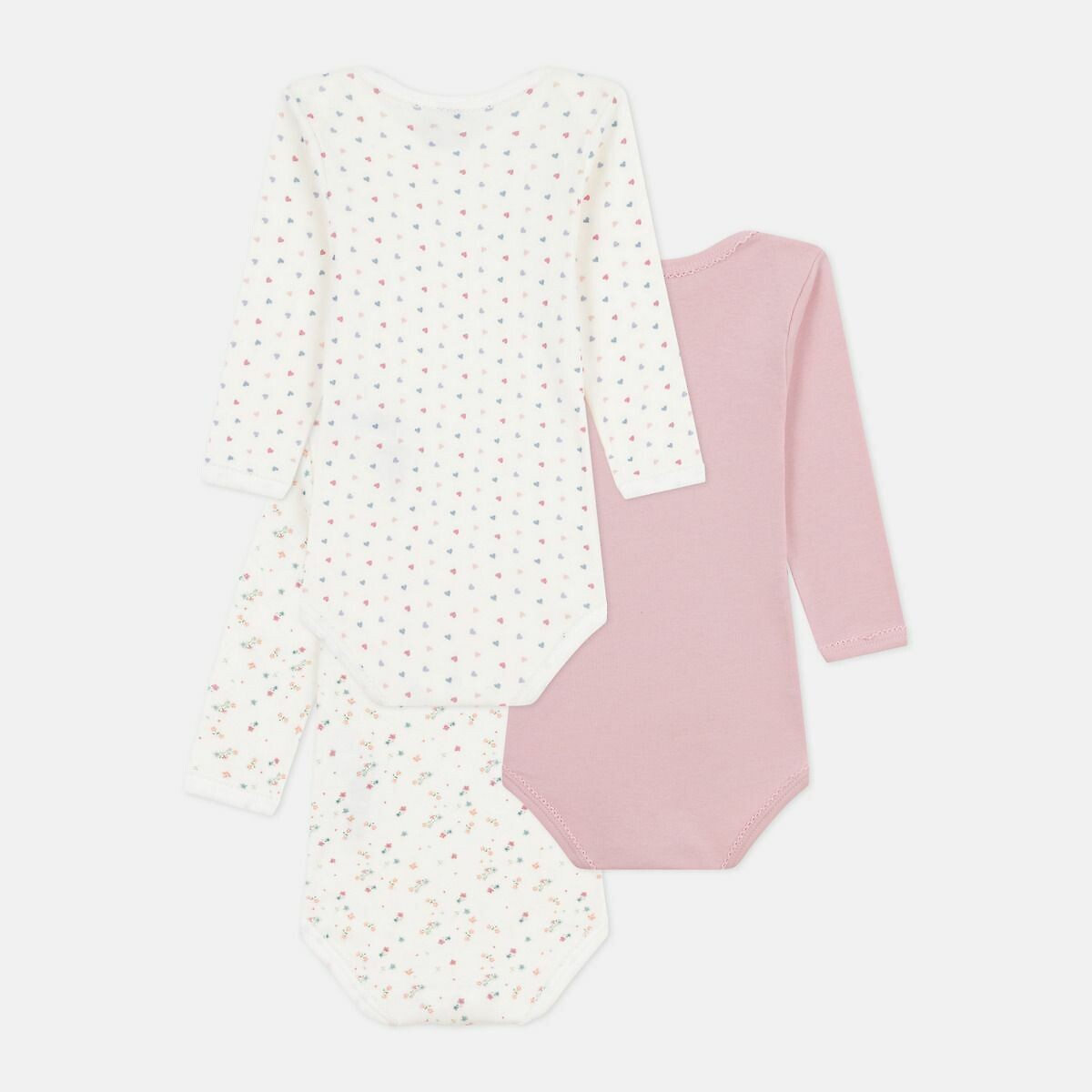 PETIT BATEAU<br>Conjunto de 3 bodies de manga comprida
