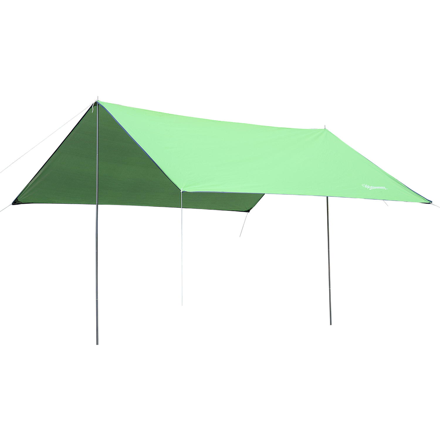 Tenda portátil Outsunny 300x292 cm, impermeável e leve, ideal para camping, praia, piquenique e trilhas, com proteção UV, na cor verde.