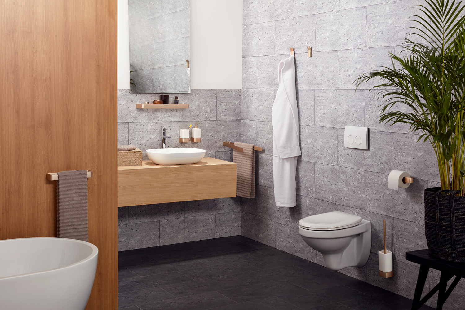 Haceka Aline toiletborstel goud
