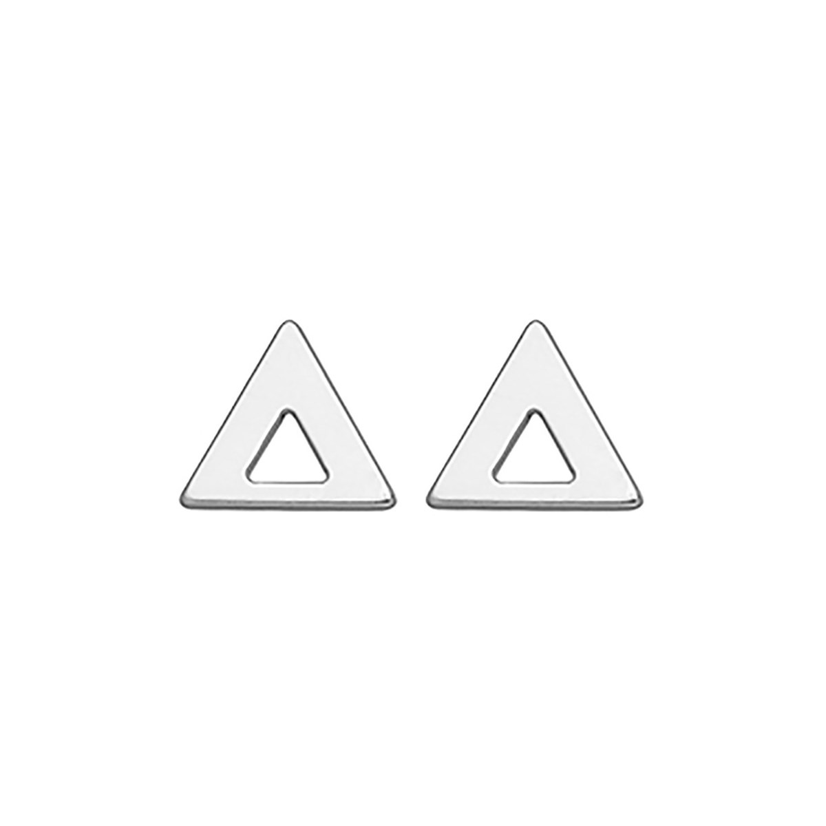 Boucles d'oreilles Brillaxis triangle ajouréor blanc