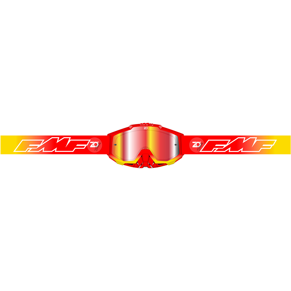 FMF Vision - Masque Powerbomb Zach Osborne - Ecran miroir Rouge / Jaune