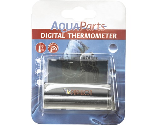 Thermometer AquaParts digitaal zwart/transparant