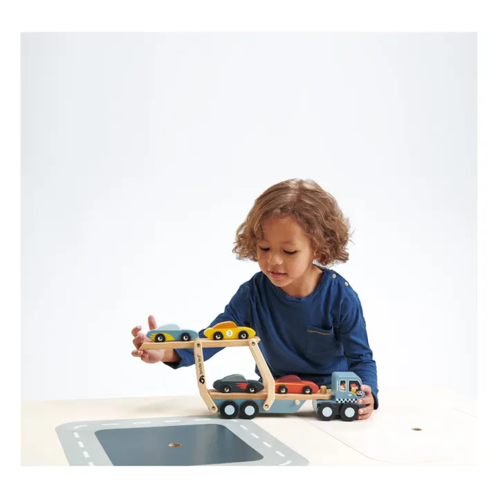 Tender Leaf Toys Transporteur de Voitures en bois