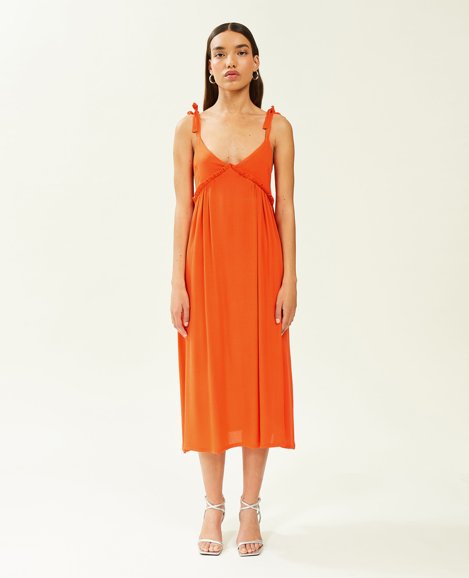 Robe longue triangle - Rose