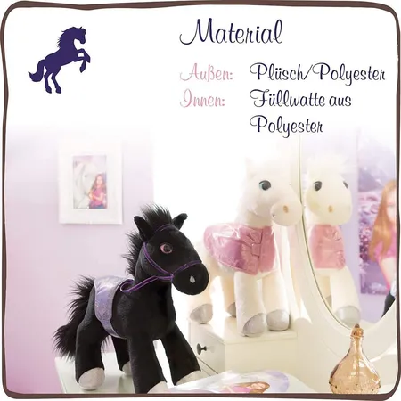 NICI Kuscheltier Pferd Black Cassis, 35 cm
