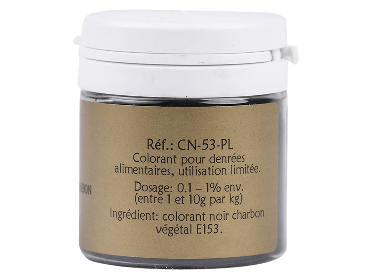 Colorant noir charbon végétal - liposoluble - 20 g - Selectarôme