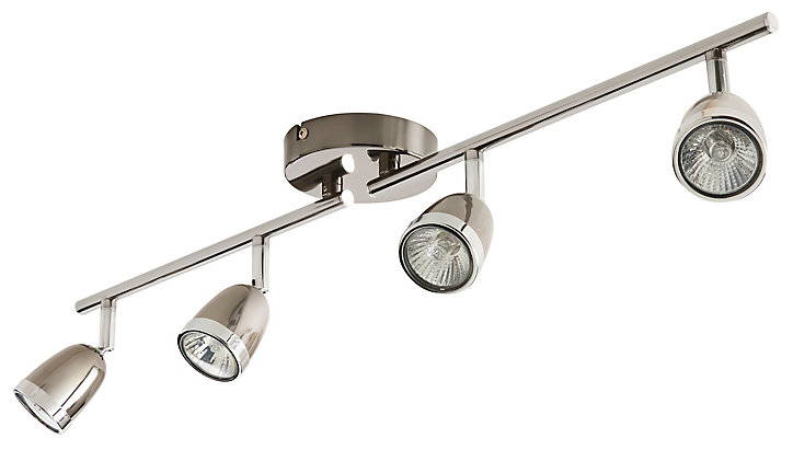Réglette 4 spots Apheliotes métal chrome GU10 4x35 W