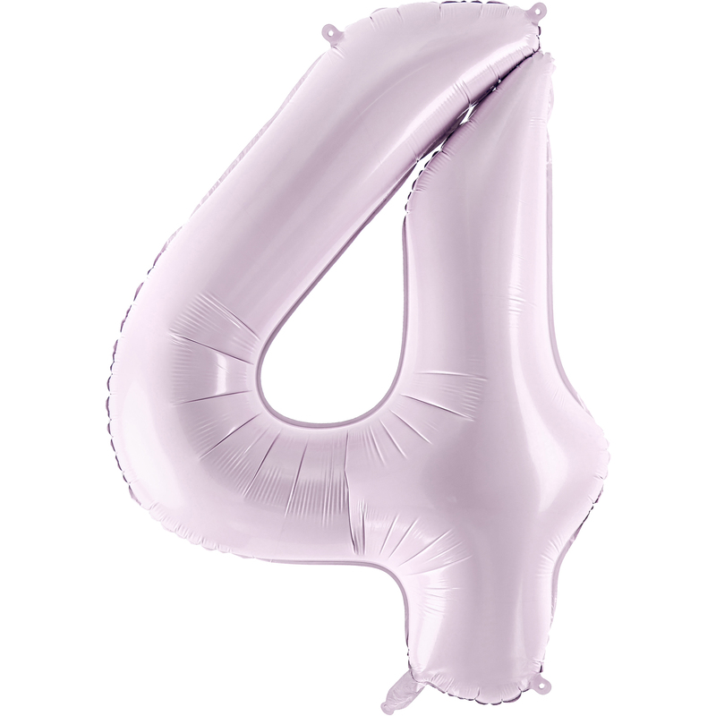 Partydeco Folienballon Zahl 4, lila