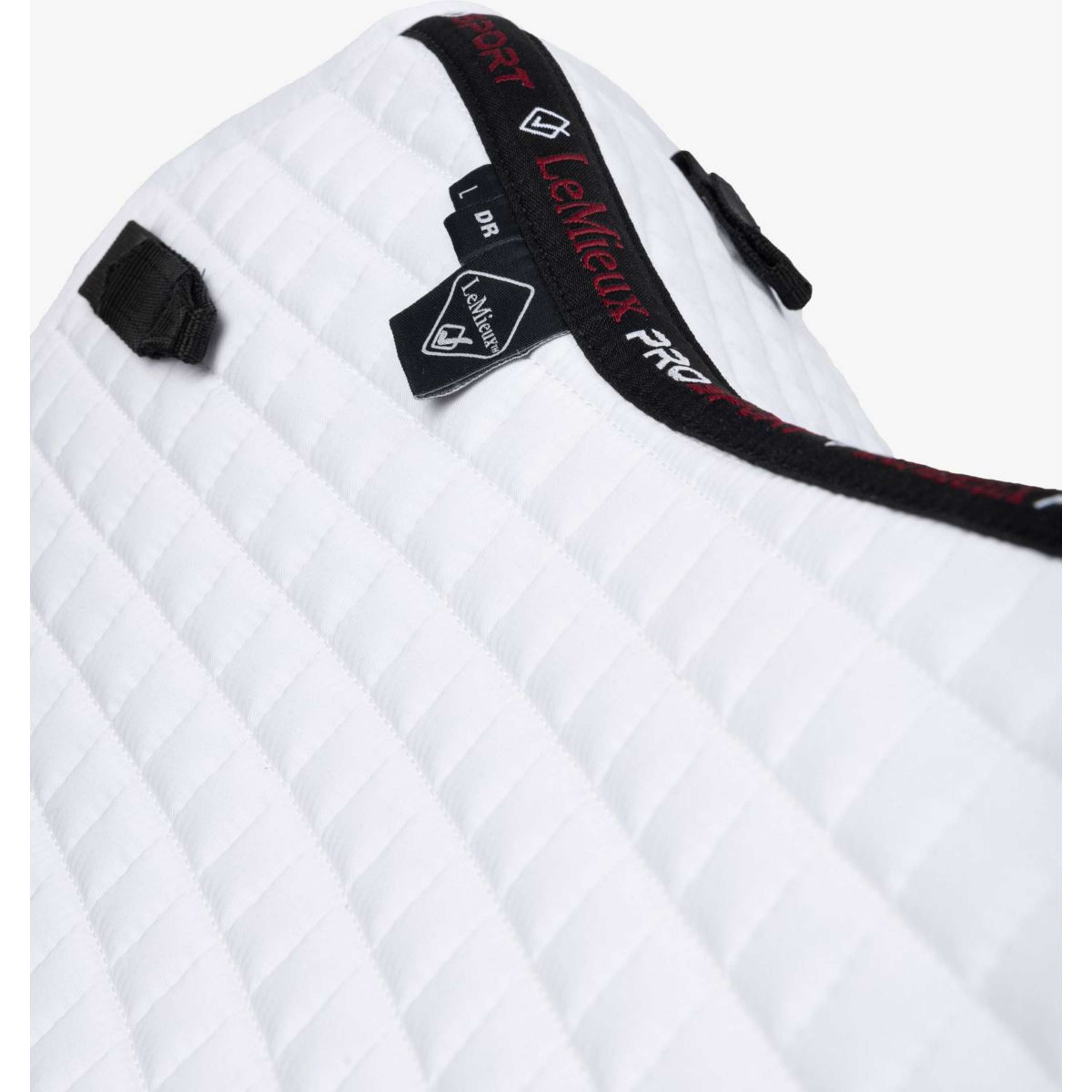 LeMieux Zadeldekje Prosport Plain Square D-Ring Dressuur Wit