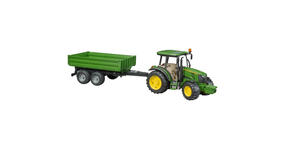 bruderJohn Deere 5115M met aanhanger Modelvoertuig  (02108)