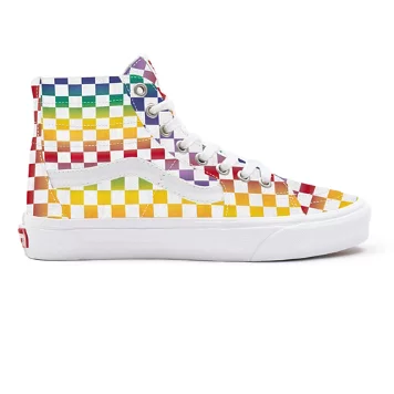 Rainbow Checkerboard Sk8-Hi personalizzate
