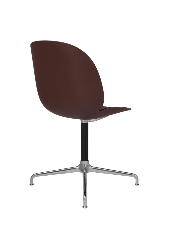 Gubi Beetle stoel met zwart/gepolijst aluminium swivel onderstel black