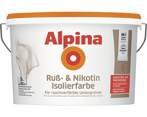 Alpina nicotine barrière muurverf wit 5L