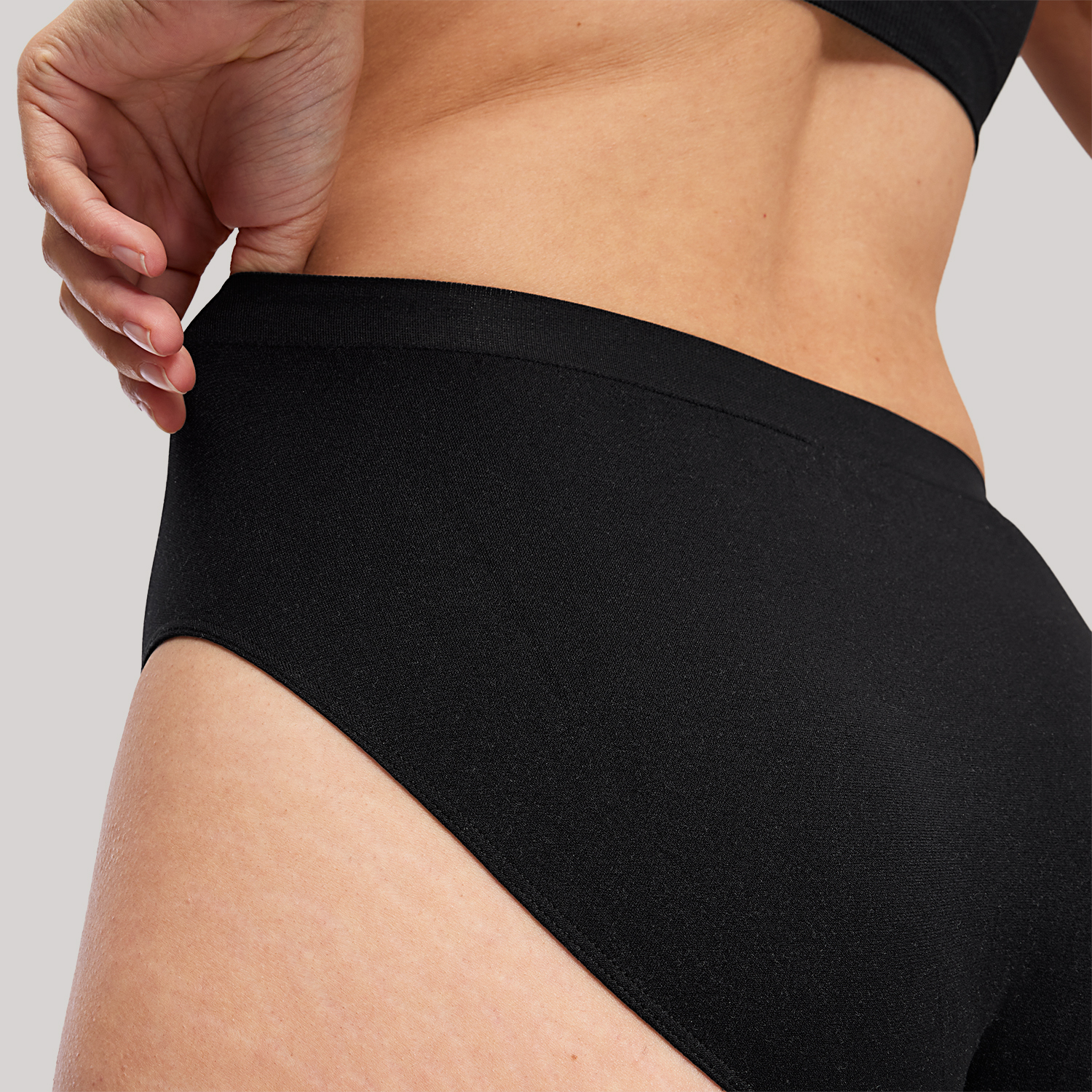 Dames naadloze bikinislip Stretch Zwart kopen? Goed en goedkoop