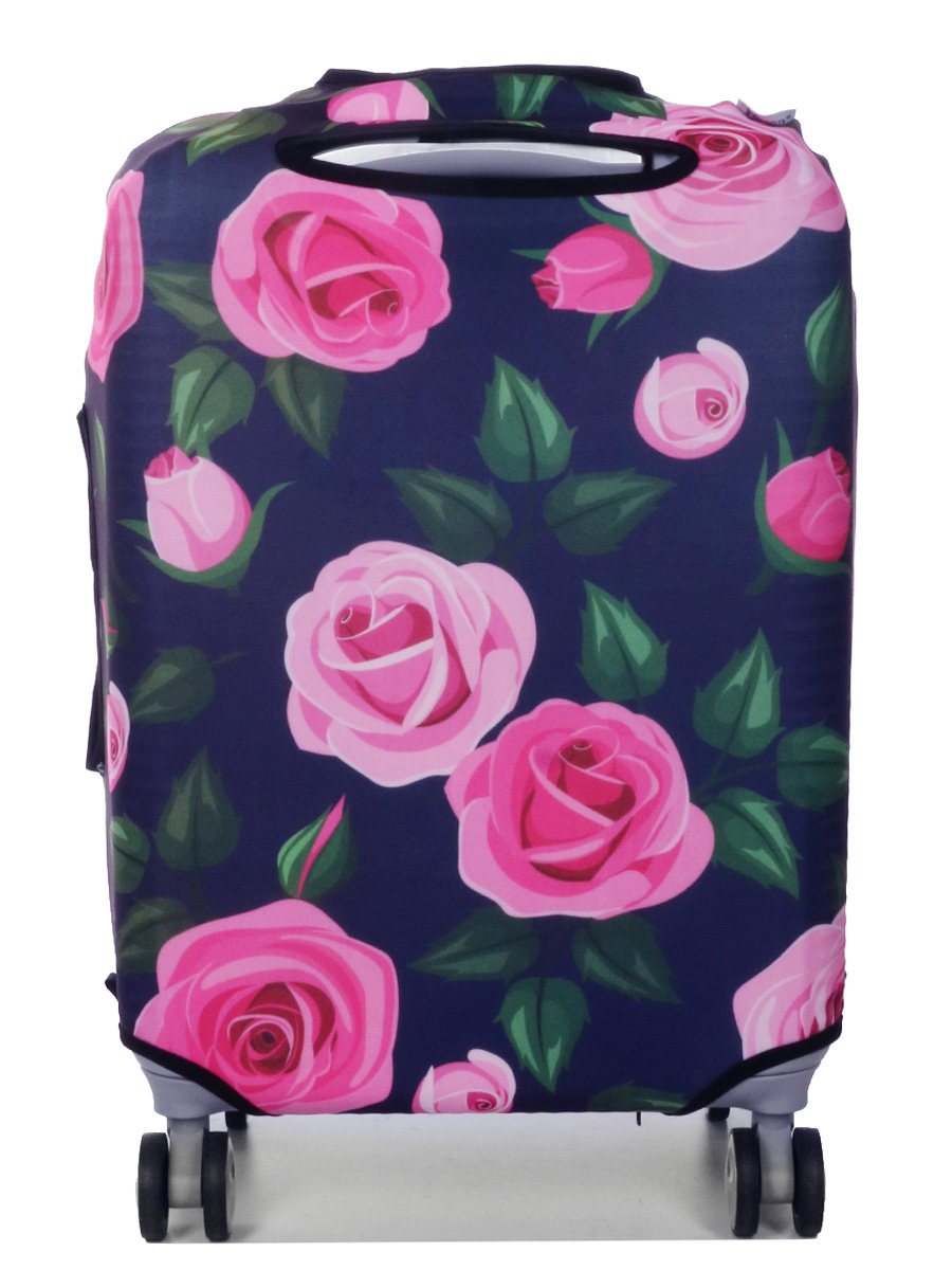Housse de valise Periea Purple with Pink Roses S
