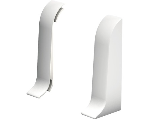 Eindstukken voor kabelgootplint, wit, 60 mm