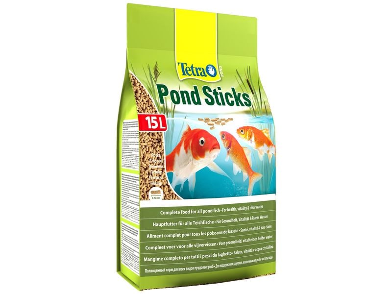 Tetra Teichfutter Pond Sticks, 15 l Hauptfutter für die tägliche Fütterung aller Teichfische