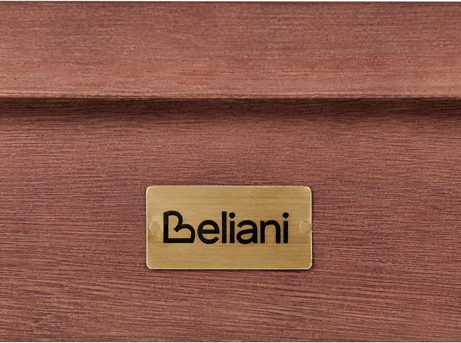 Beliani Rustikaler Gartentisch Dunkelbraun Eukalyptusholz 180 x 100 cm Tuscania