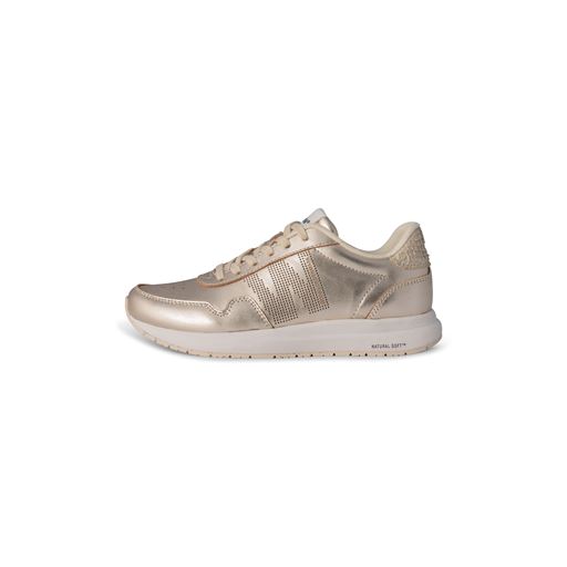 Woden Nora Natural Soft Metallic Sneakers, Gold, 41