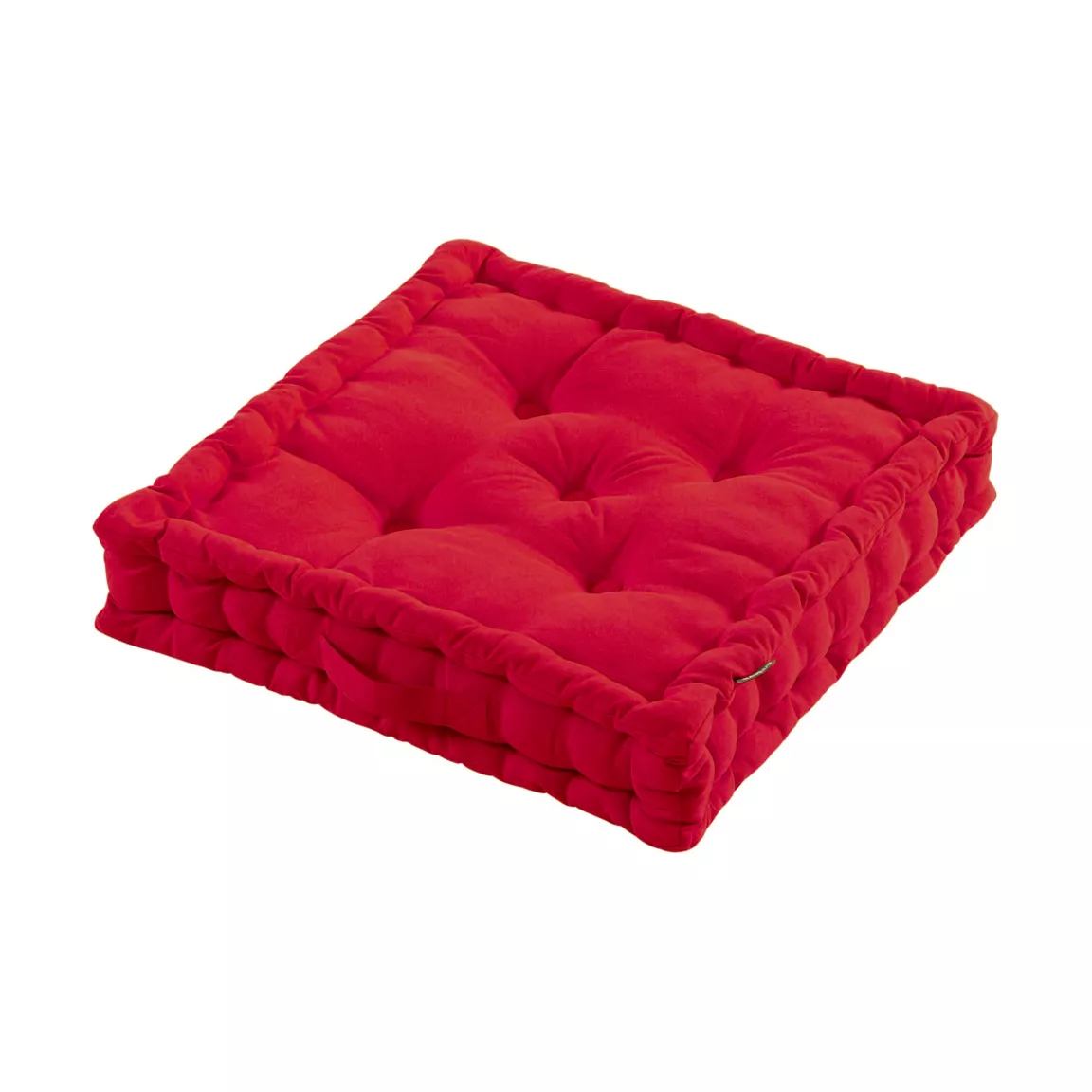 Coussin de sol coton (50 x 50 cm) Pixel Rouge