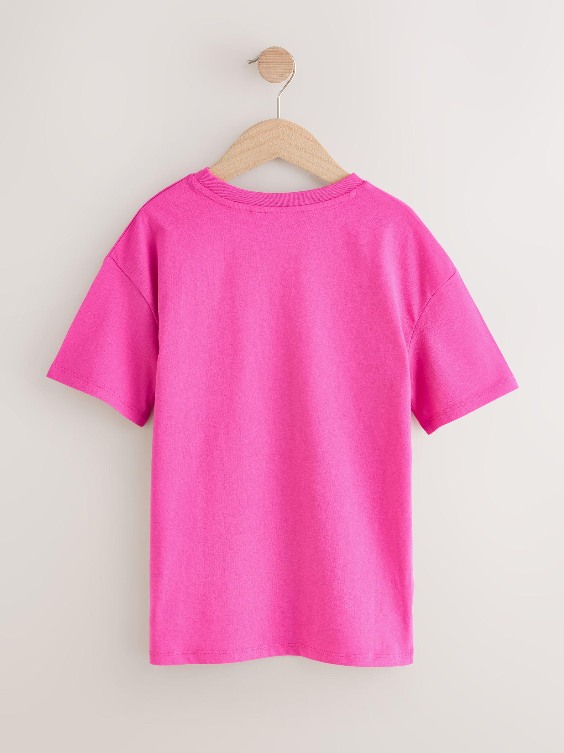 Magenta-roze - Oversized T-shirt (3-16 jr)