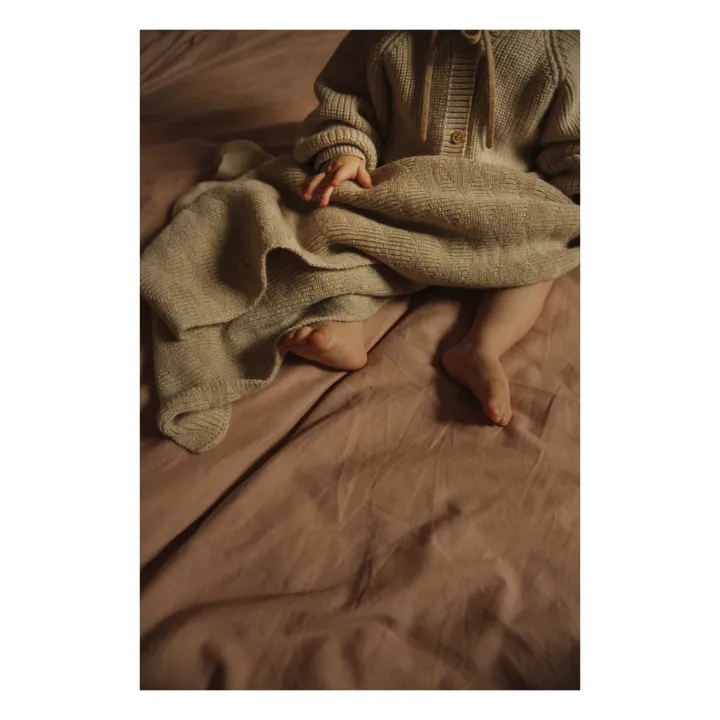 Hvid Couverture Herbie Laine D'Agneau Mérinos | Beige