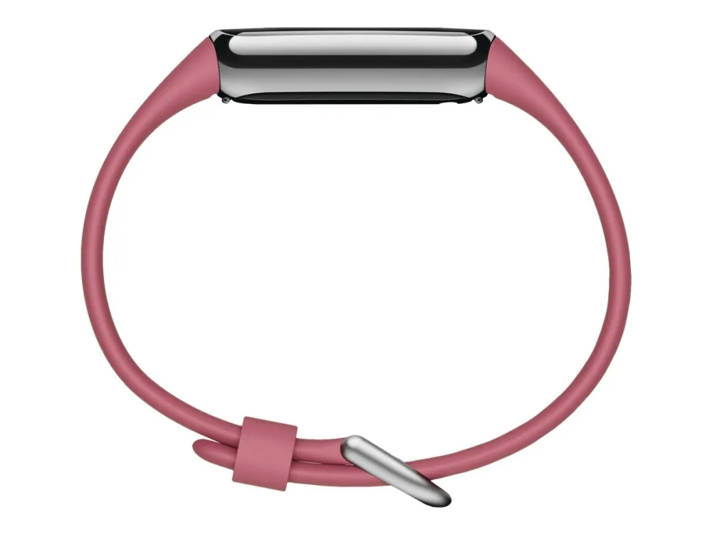 Fitbit Luxe - Platin - aktivitetssporer med bånd - silikone - orkide - båndstørrelse: S/L - Bluetooth