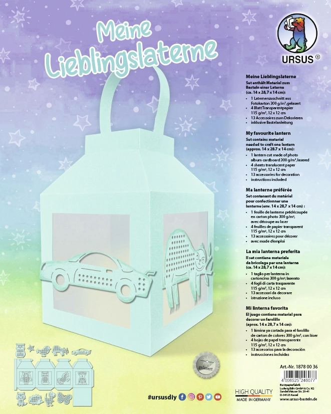 URSUS - URSUS Meine Lieblingslaterne, türkis