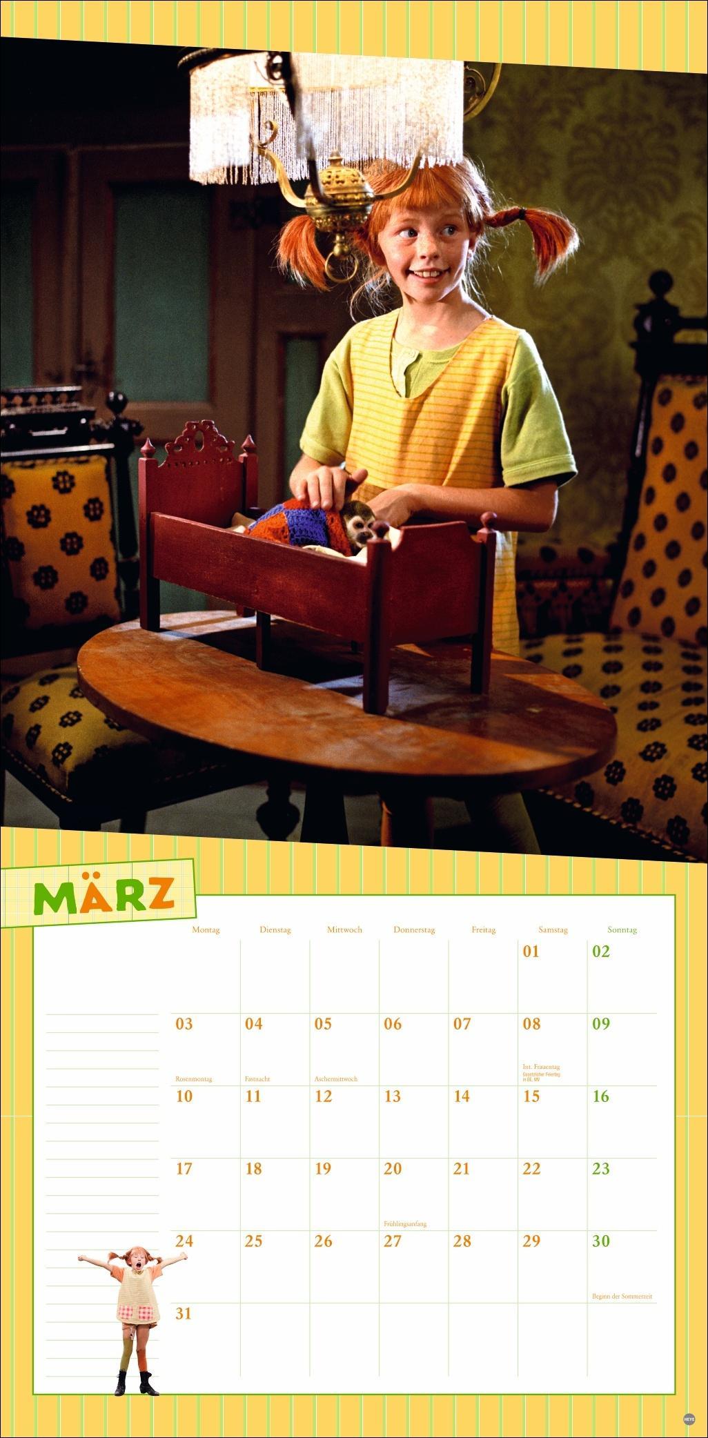 Pippi Langstrumpf Broschurkalender 2025