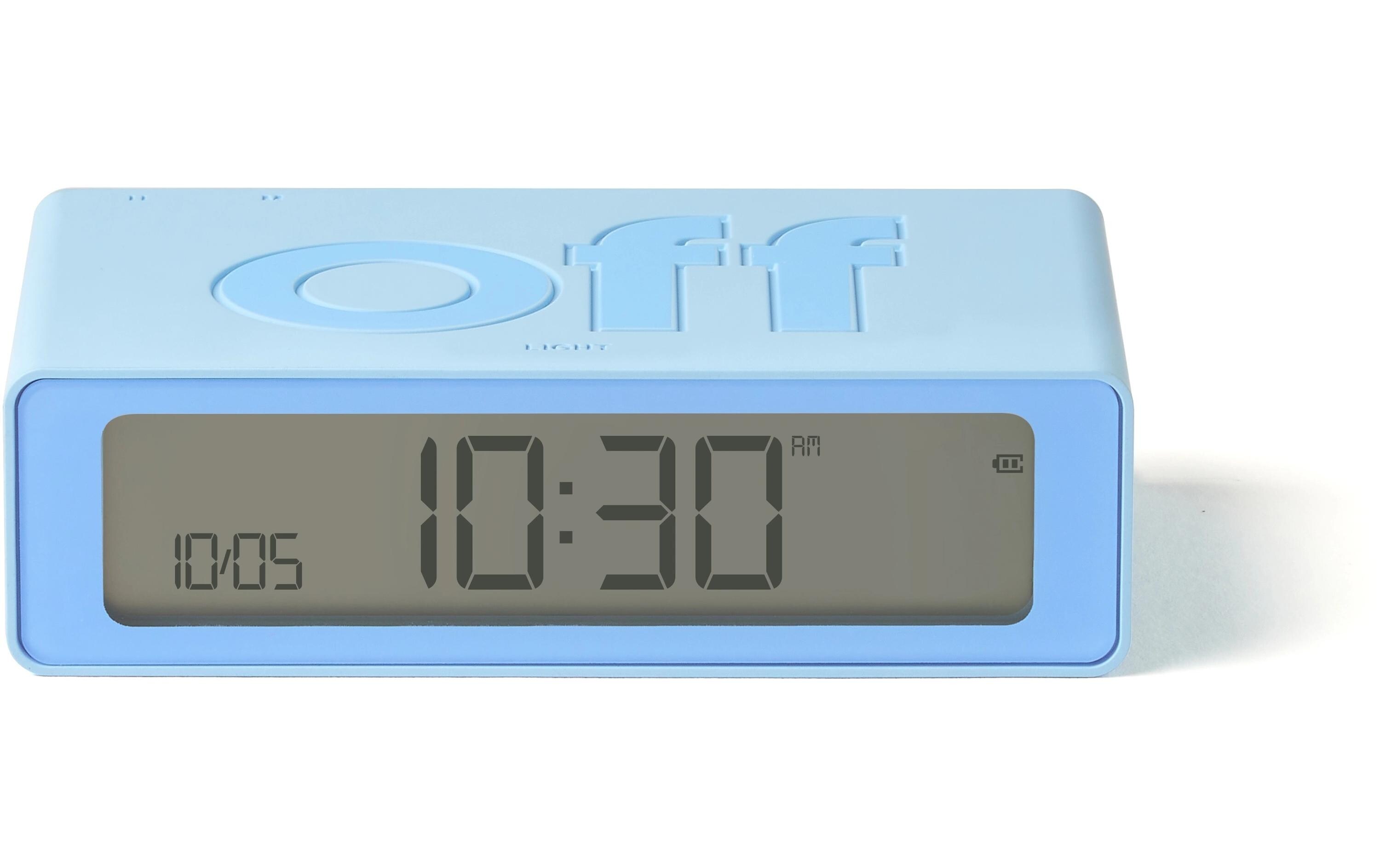 Digitalwecker Flip Mini HellblauMini LCD-Wecker mit Umkehrfunktion (On/Off)