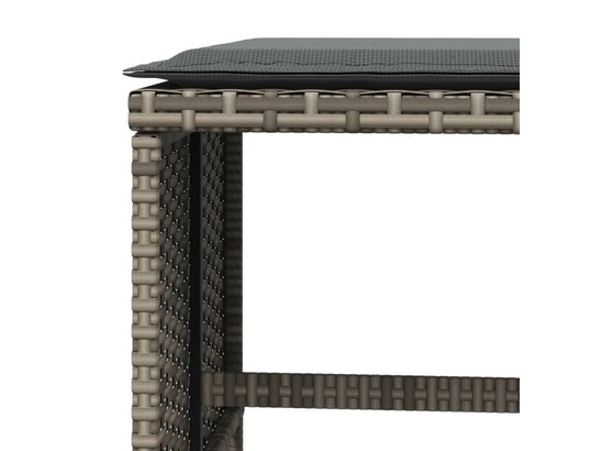 VIDAXL - Tabourets de jardin avec coussins 4 pcs gris 41x41x36 cm rot...