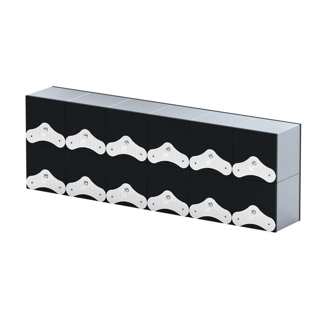 SwissKubik Masterbox Aluminium Silber - 12 Uhren