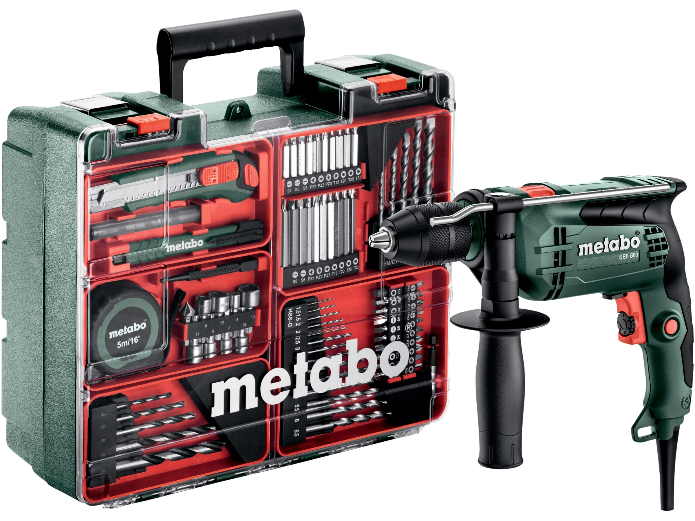 Metabo 650 W Schlagbohrmaschine SBE 650   mit Koffer