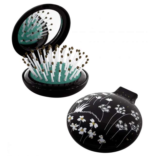 Brosse à cheveux avec miroir - Lady Retro