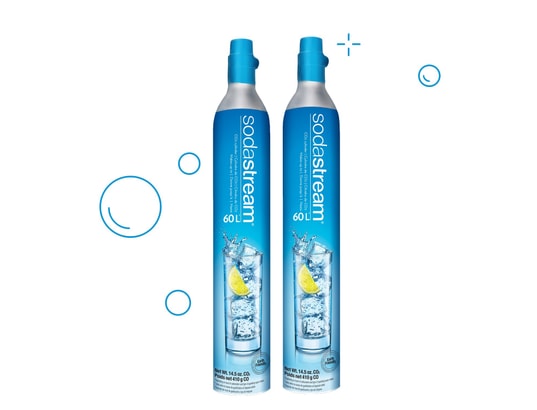 SODASTREAM - Lot de 2 cylindres de recharge de gaz co2 60l pour machine ...