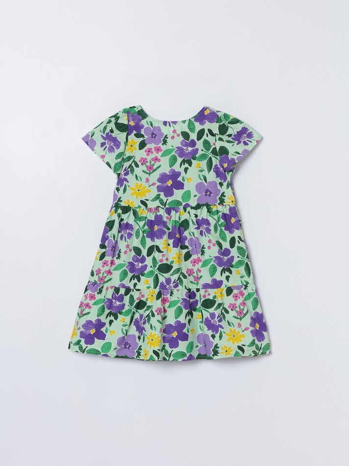 Vestido curto estampado - Verde Maçã