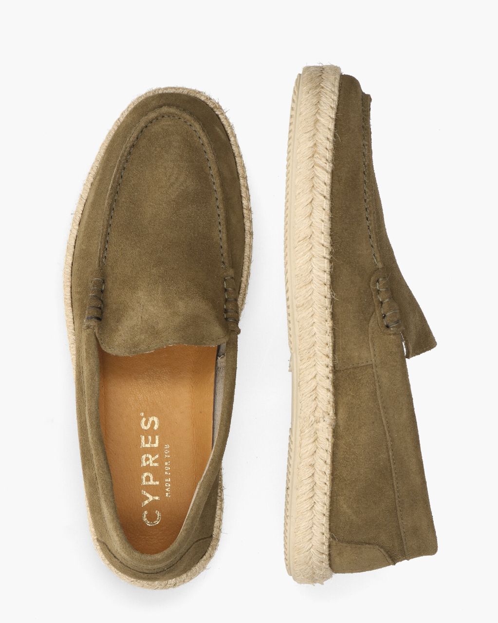 Cypres Raf Olijfgroen Herenloafers