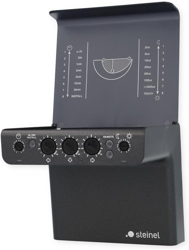 Steinel Bewegungsmelder iHF 3D anthrazit, 160° Bewegungssensor, 1-5 m Reichweite, in 3 Zonen per Bluetooth einstellbar