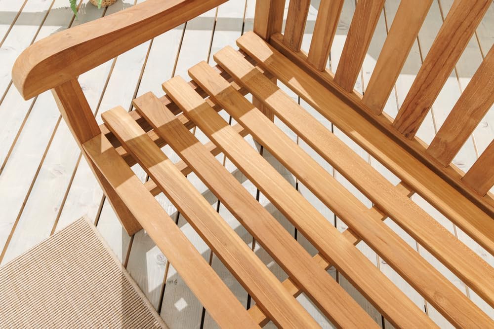 riess-ambiente.de Outdoor Gartenbank Empire Teak 160cm Natur Teakholz